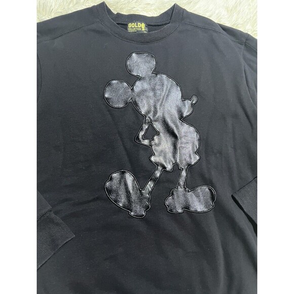 Disney Gold Collection Men Sweatshirt Mickey Mouse SIZE XL Black GUC - Picture 2 of 8